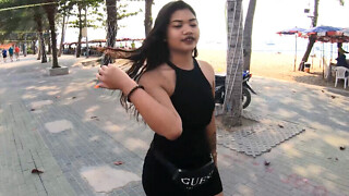 Wide butt boyish man non-professional from Thailand invent a porno clip with Wide weenie tourist