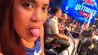 Muay Thai duelling night-time and lewd sex later for this great butt Thai sweetheart