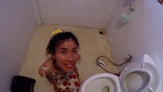 gazoo thonged and gorgeous meet voided urine on