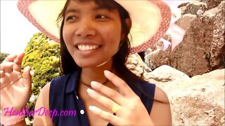 Heather Unfathomable publicly drilled and goes cumdiving deepthroat and acquires a creamthroat outdoors