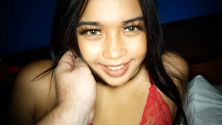 Lovable Thai non-professional boy licked and screwed by her much mature lover