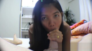 9 weeks preggy thai oriental chiken receive anal creampie in darksome