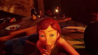 Anna Locked Hardcore Arse stab and Oral-stimulation 3D Animation