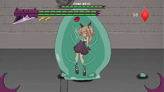 Manga Ryona playing MelodyBlood