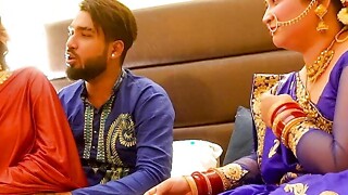 GRAND FUCKING IN WEEDING NIGHTS WITH HIS WIFES SISTER, Hot SISTER AND Great Wobblers Hot WIFE FUCKING IN WEEDING NIGHTS, FOURSOME SEX, HARDCORE SEX, Hot GIRL, BLOWJOB, Muff LICKING, CREAMPIE