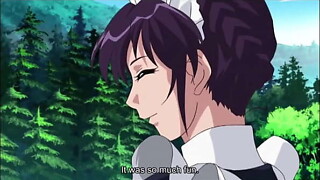 anime maid gives a lusty oral pleasure to her slavemaster