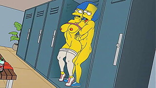 Anal Hussy Housewife Marge Acquires Drilled In The A-hole In The Gymnastics And At Abode During the time that Her Spouse Is At Play / The Simpsons / Parody / Anime / Cartoons