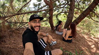 I go abroad to drill with my 2 fellows and we closure up having a three-some outdoors