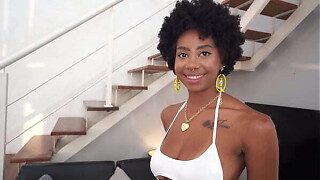 Ideal bust ebony, Ana Susage acquires her wazoo &amp_ mouth screwed by white giant pecker (Anal, 0% pussy, unfathomable throat, spit, rim, IR -BW/WM) OB382
