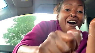 Quick masturbation in automobile