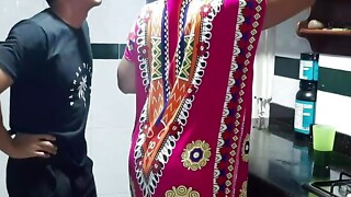 Trying My Stepmother's Appealing Twat in the Kitchen. Utter Clip