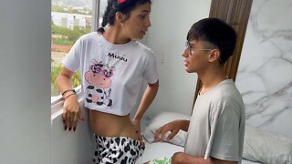I accept value of my small stepsister looking afield the window, to give her the fuck of her life.