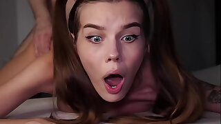 OMG, MY Nuisance IS Summation TIGHT! Cute 18 Yo Teen STRUGGLES Not later than Tormented Anal Lose one's heart to - Alina Foxxx