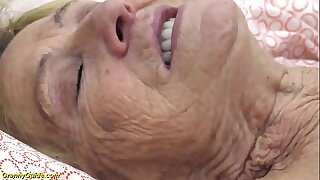 downcast 90 period age-old granny gets resemble fucked
