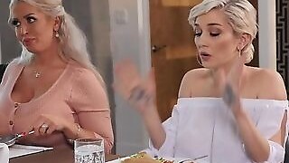 A Sista And Her Step-brother's Gf Have Lesbo Lovemaking In The Bedroom